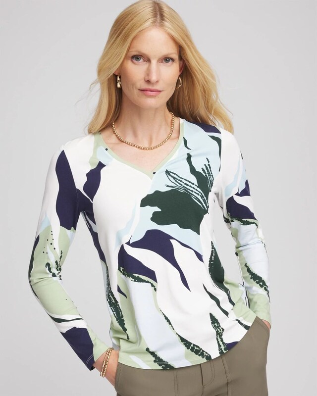 Sea-Print Touch of Cool Layering Tee